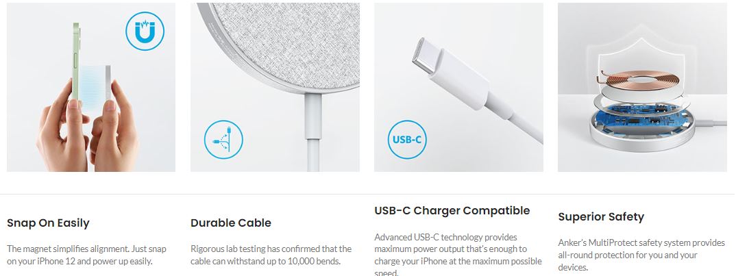 Wireless Charging Charger Pad Black