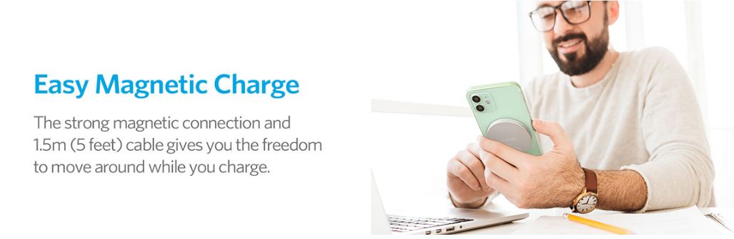 Anker Power Wave Magnetic Wireless Charger Pad Black