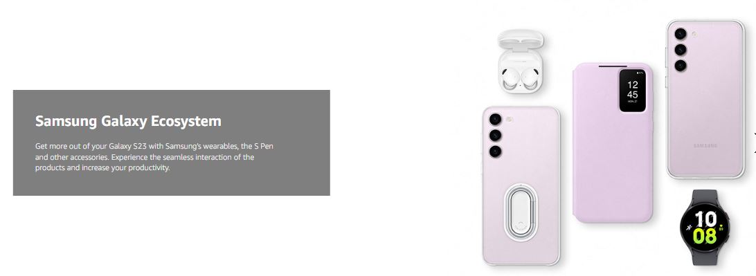 Samsung Galaxy S23, 128GB, Phantom Black, UAE Version, 5G Mobile Phone, Android Smartphone, 1 Year Manufacturer Warranty