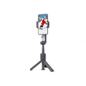 Porodo 2-Axis Gimbal Stabilizer Extension Rod & Built-in Tripod Black