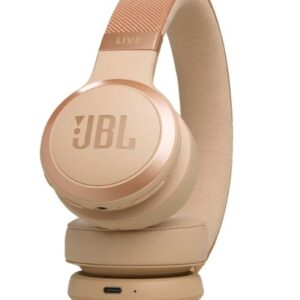 JBL Live 670NC Wireless On-Ear Headphones with Adaptive Noise Cancelling - Beige