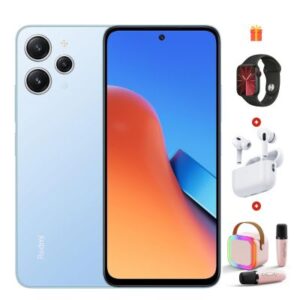 Redmi 12 4G Sky Blue 8GB128GB Smartphone + Porodo Earbuds Pro 2 ,Smart Watch + Bluetooth Speaker
